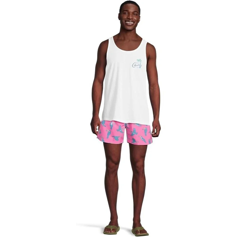 Chubbies The Toucan Do Its Swim Trunks Mens 2XL Bright Pink Classic Lined FTS880